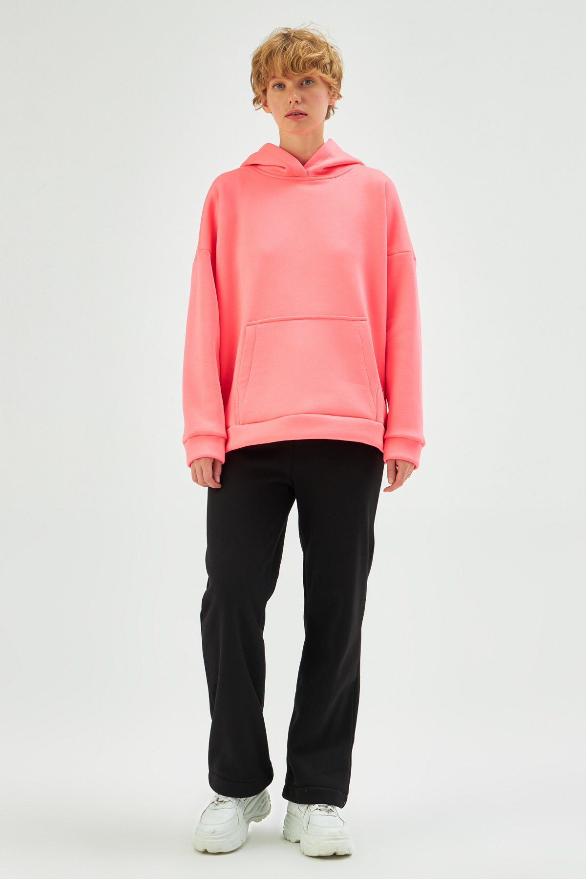 MUNI MUNI - Oversize Neon Hoodie - neon pink
