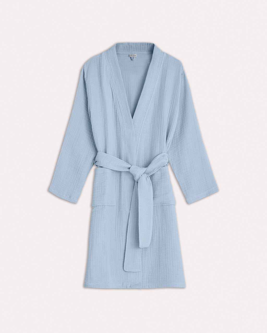 Muslin Cotton Bathrobe - Lavender Blue