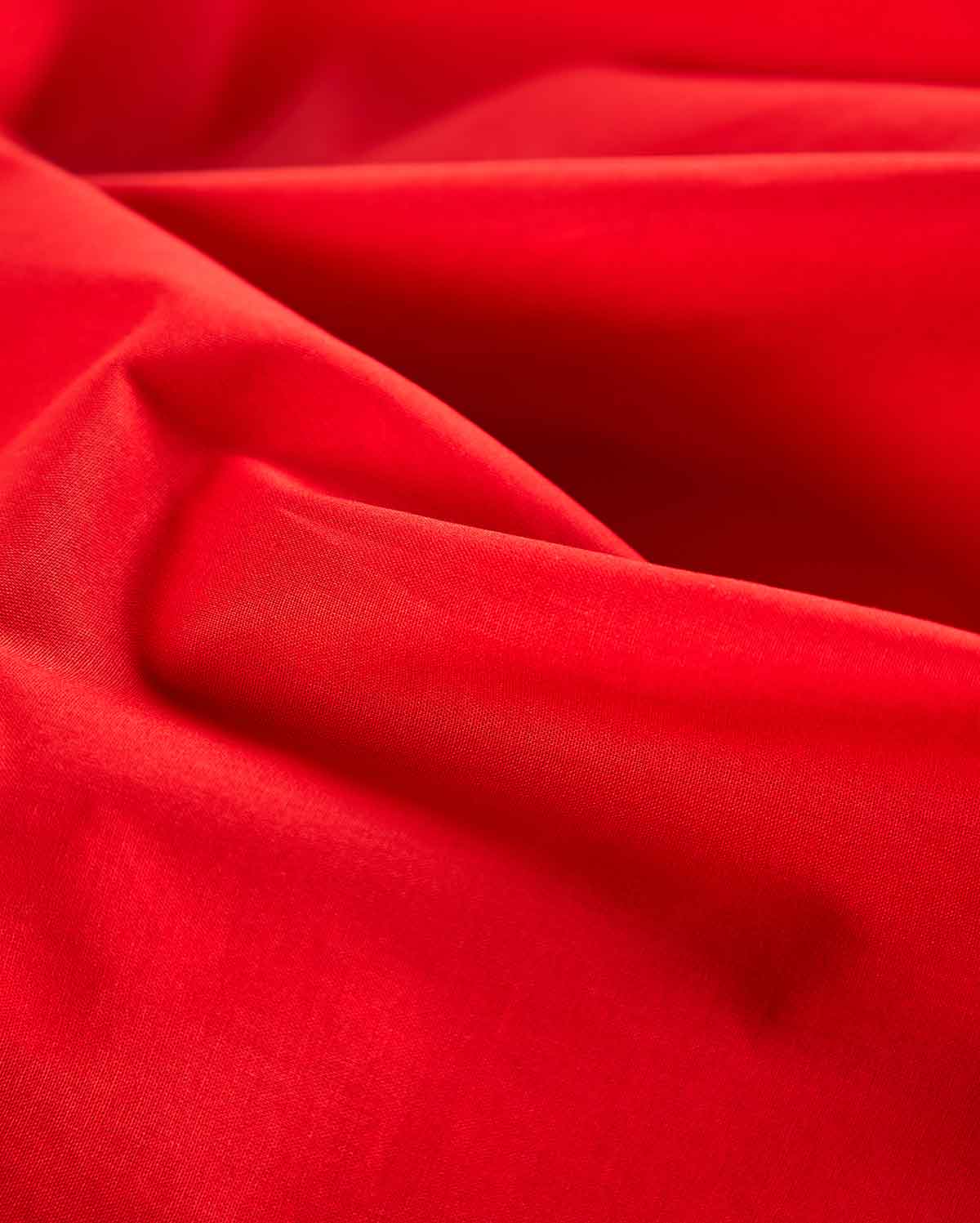 Classic Percale Fitted Sheet - Red