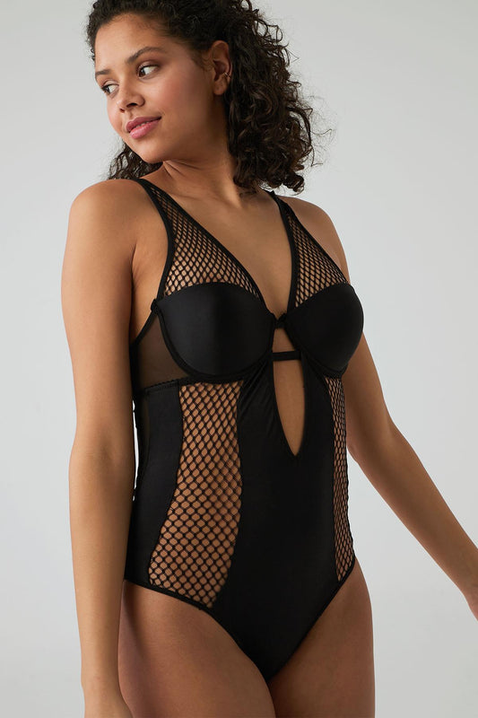 Herita NEMESIS NET Bodysuit Body Black