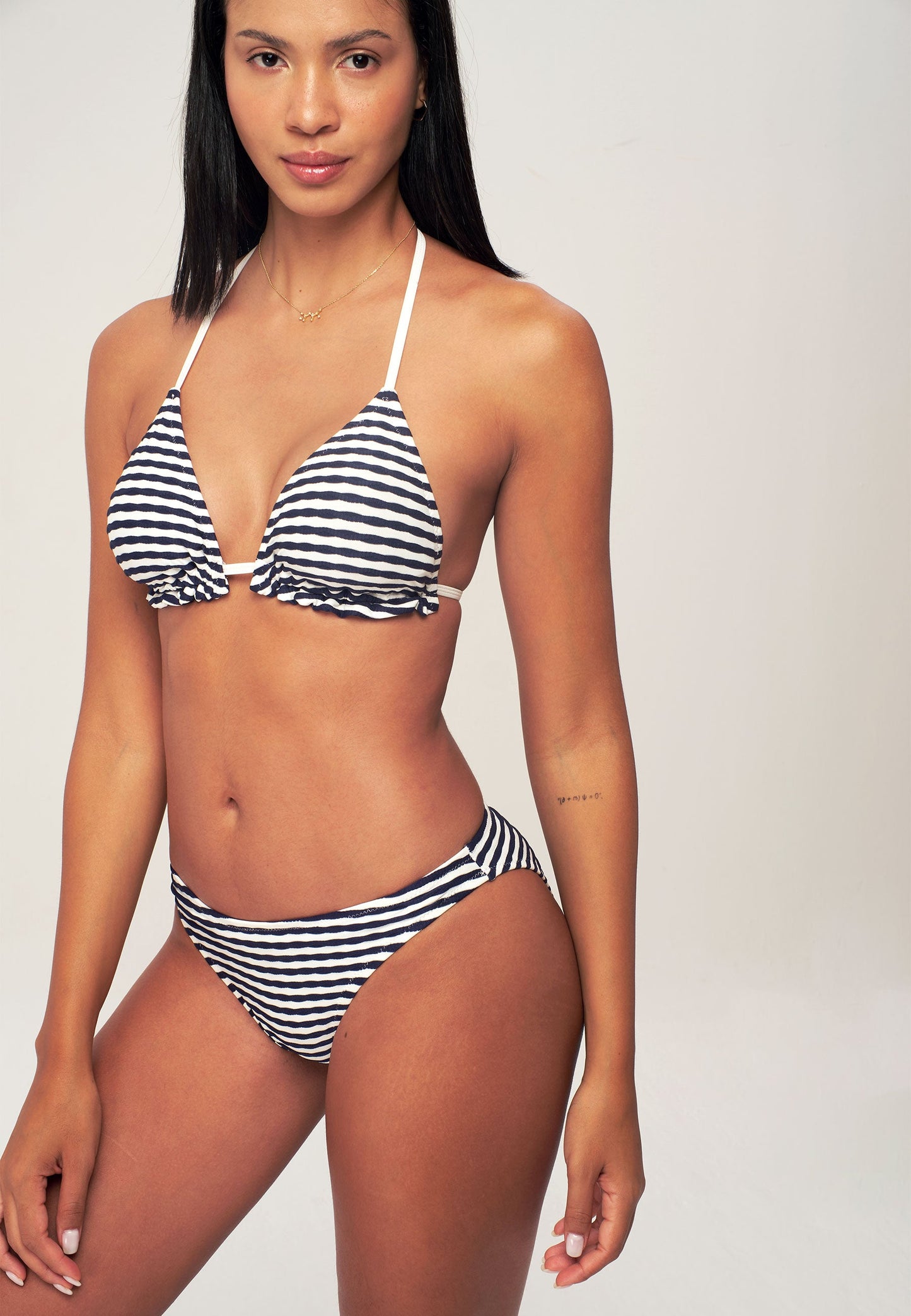 Black Striped Bikini Bottom