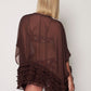 Herita Frill Detailed Kimono Brown