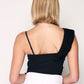 Women's Black One Shoulder Blouse