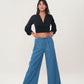 Women's Elastic Waist Trousers with Tassels