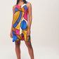 Women's Multi Patterned Backless Dress