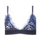 ATHENA BRALETTE - Triangle embroidery bra - dark blue