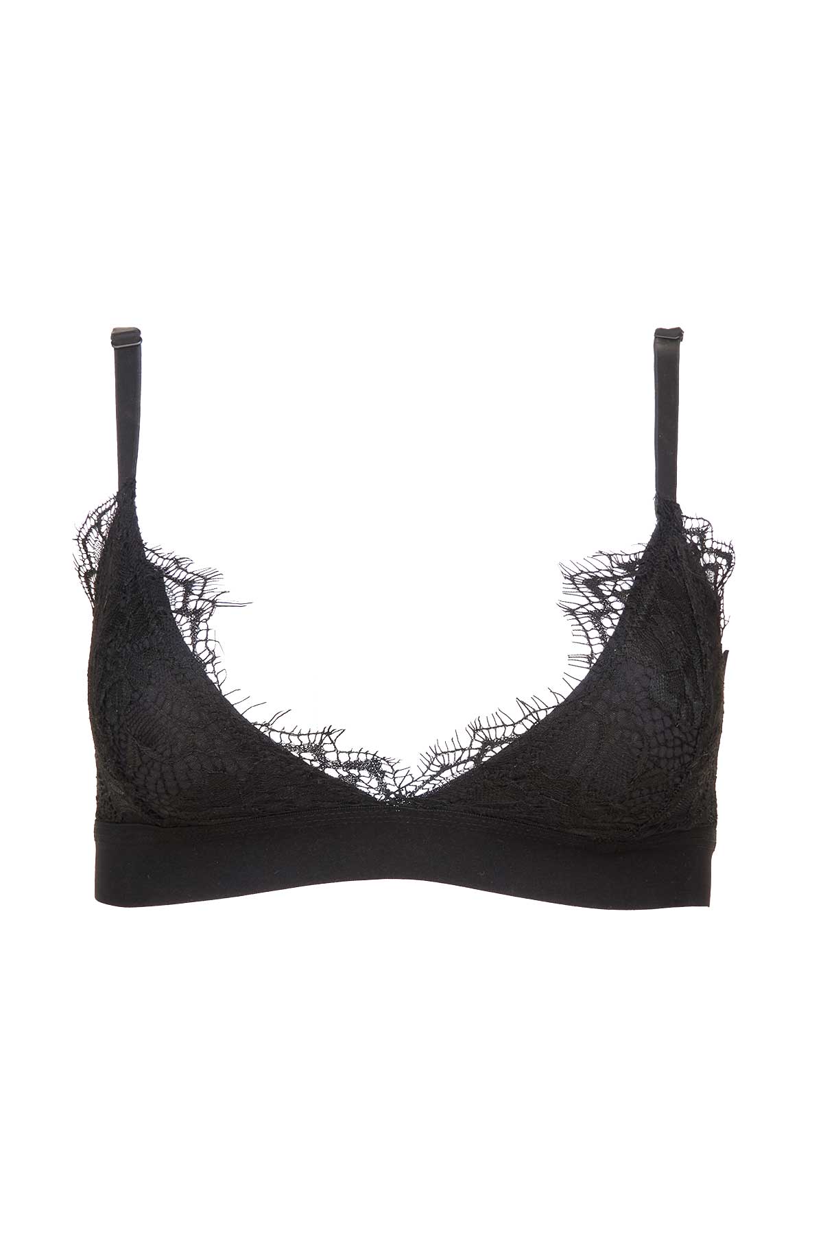 ATHENA BRALETTE - Triangle embroidery bra - black