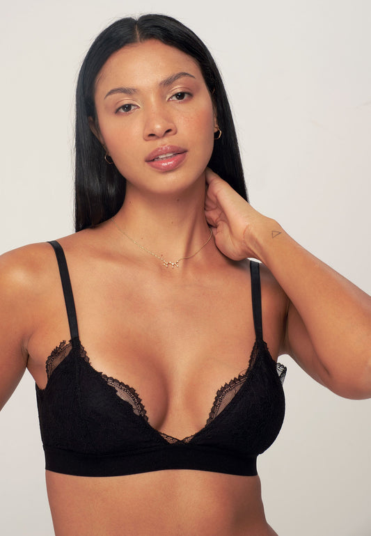 ATHENA BRALETTE - Triangle lace bra - notte black