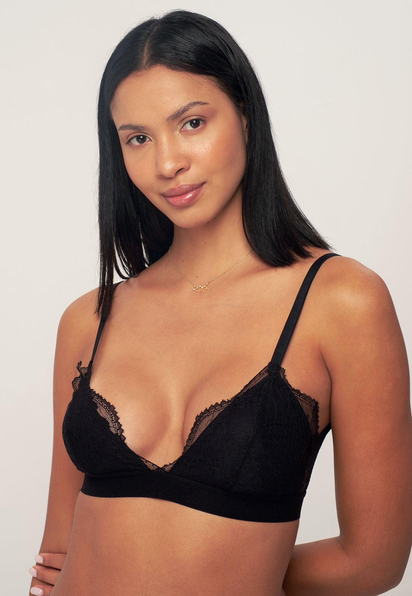 ATHENA BRALETTE - Triangle lace bra - notte black