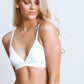 Laser Cut Seamless Triangle Bra - White