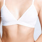 Laser Cut Seamless Triangle Bra - White