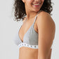 V Neck Cotton Bra - Grey