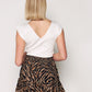 Women's Multi Patterned Ruffled Viscose Mini Skirt