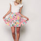 Women's Multi Patterned Ruffled Viscose Mini Skirt