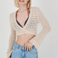 Ajour Bolero Blouse - Beige