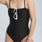 Herita Shape Strapless Swimsuit Black