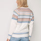 Soft Long Sleeve Blue Detailed Pullover - White