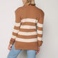 Beige Striped Pullover - Brown