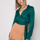 CREPE - Wrap Blouse - Green