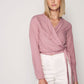 CREPE - Wrap Blouse - Pink