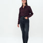 Linen - Long Sleeve Shirt - Maroon