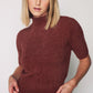 Soft Burgundy Blouse with Short Sleeves