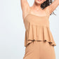 Frill Pyjama Set - Beige