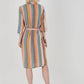 Herita Horizontal Striped Shirt Dress Multicolour