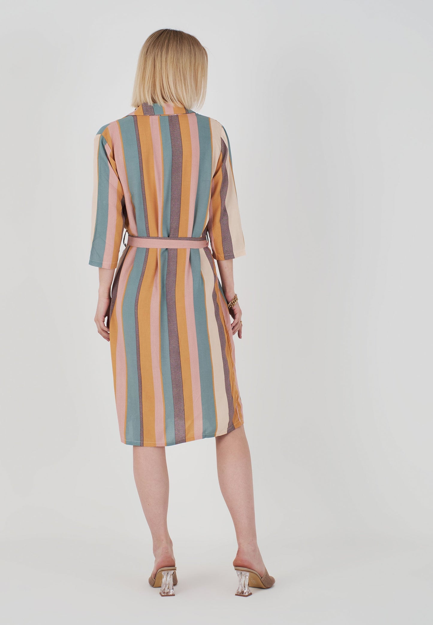 Herita Horizontal Striped Shirt Dress Multicolour