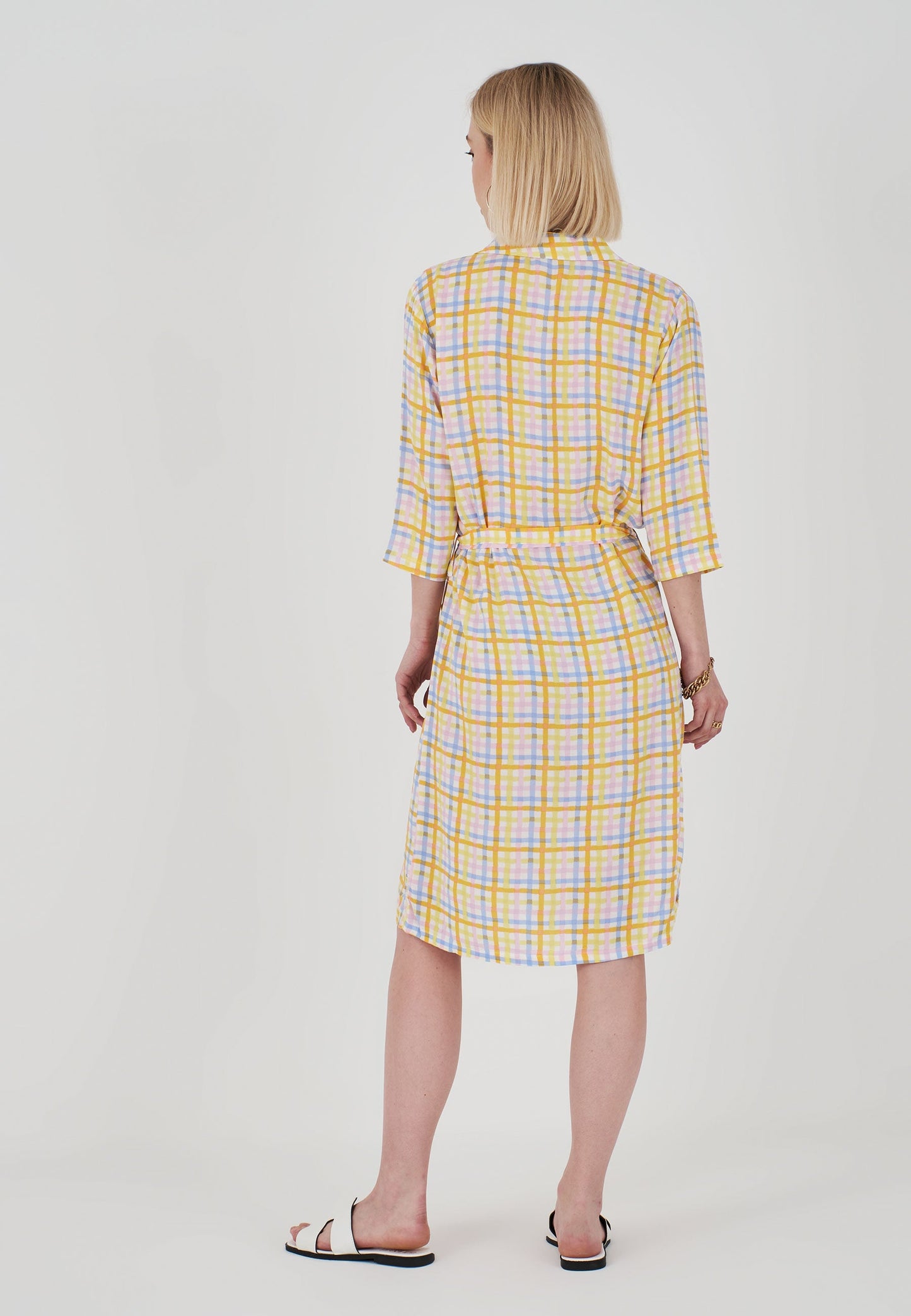 Plaid Patterned Shirt Dress