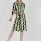 Herita Lemon Patterned Shirt Dress Black & Yellow