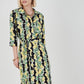 Herita Lemon Patterned Shirt Dress Black & Yellow