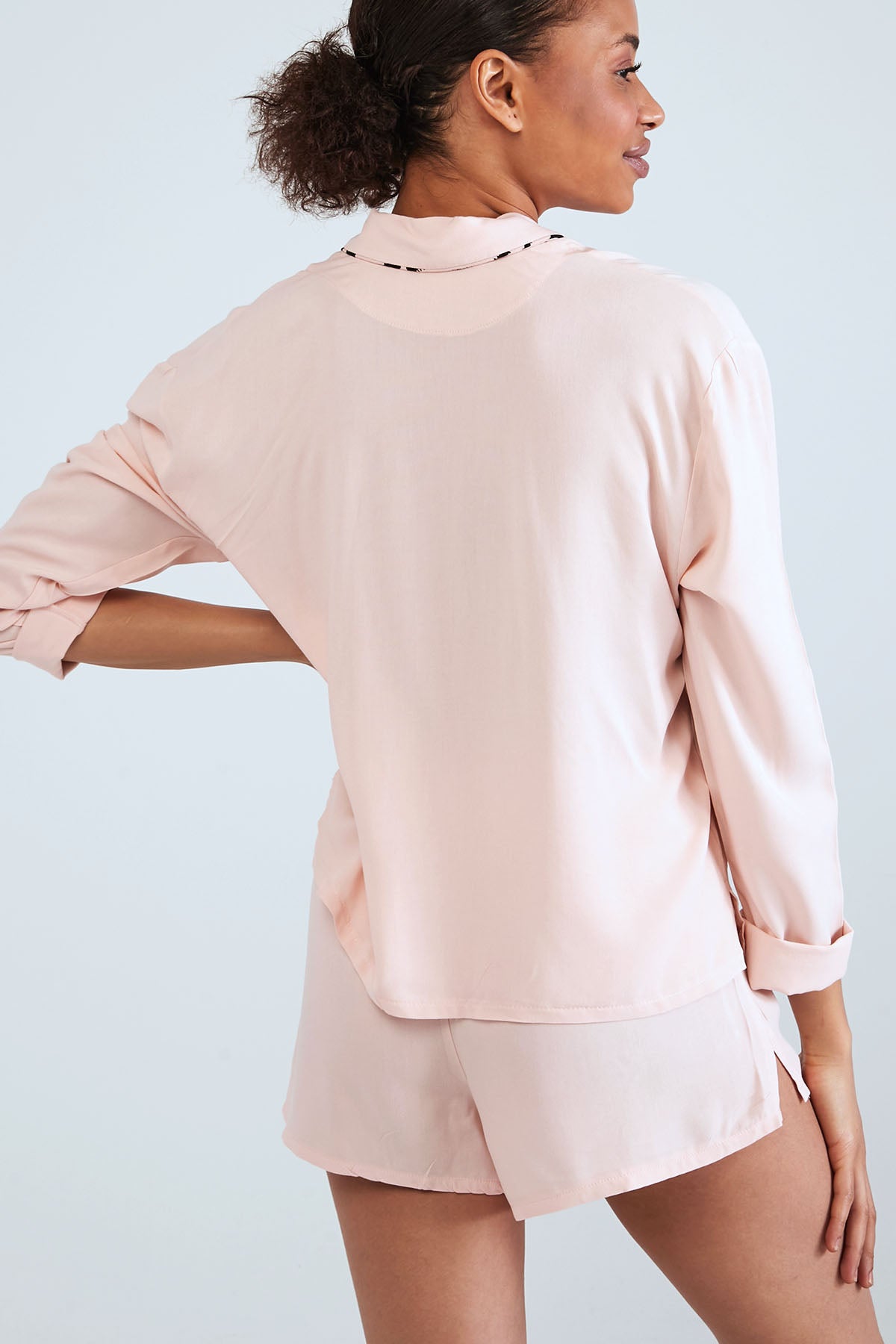 Herita Long Sleeve Shirt Pyjama Set Pink