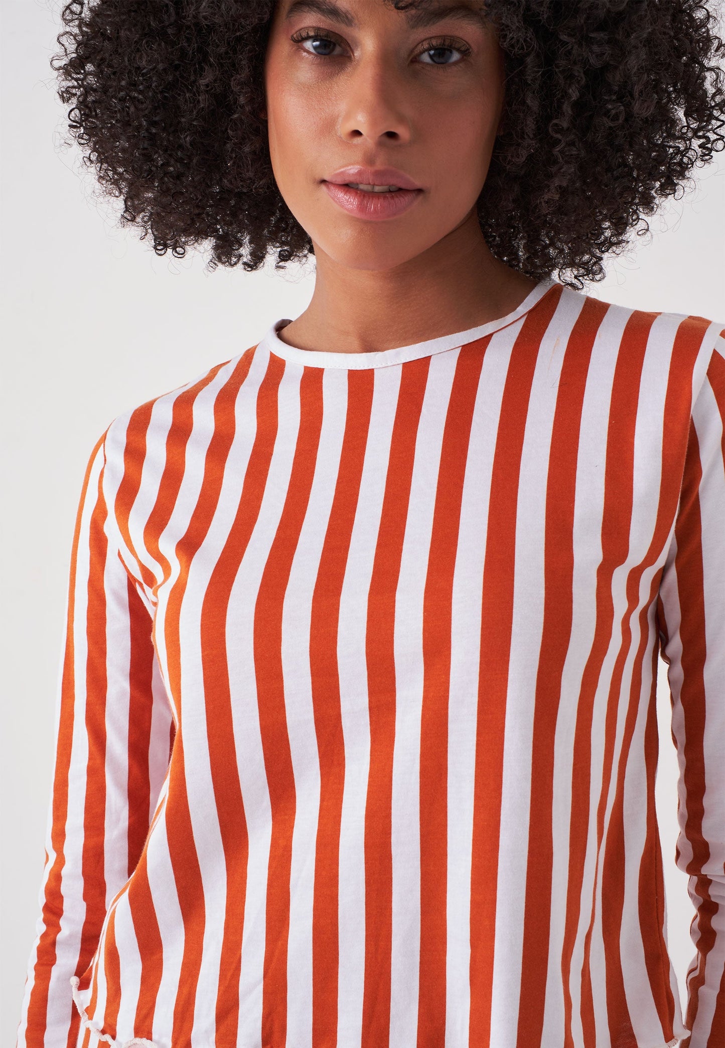 Long Sleeve Striped - Pyjama Set - Orange