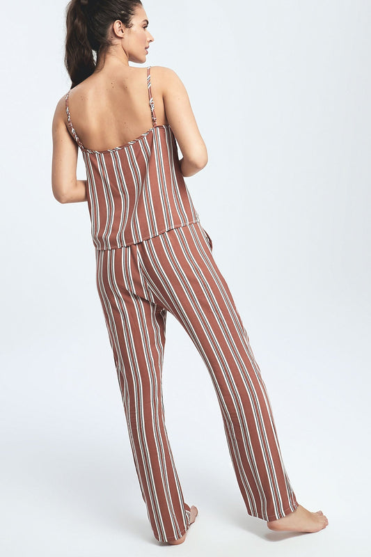 Herita Woven Pajama Set Cinnamon