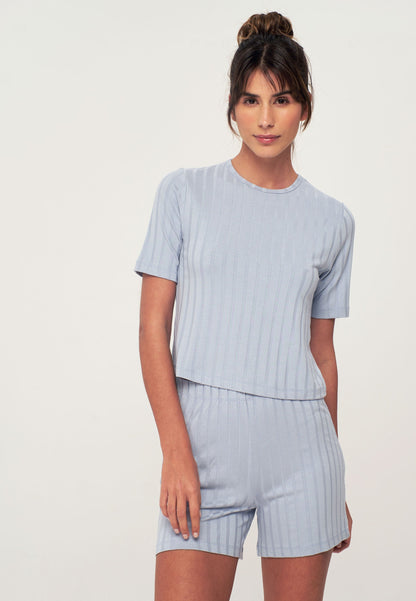 Soft Cotton Pyjama Set - Blue