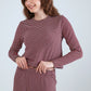 Long Sleeve Striped Pyjama Set - Mix Color