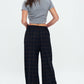 Trousers - Navy blue check