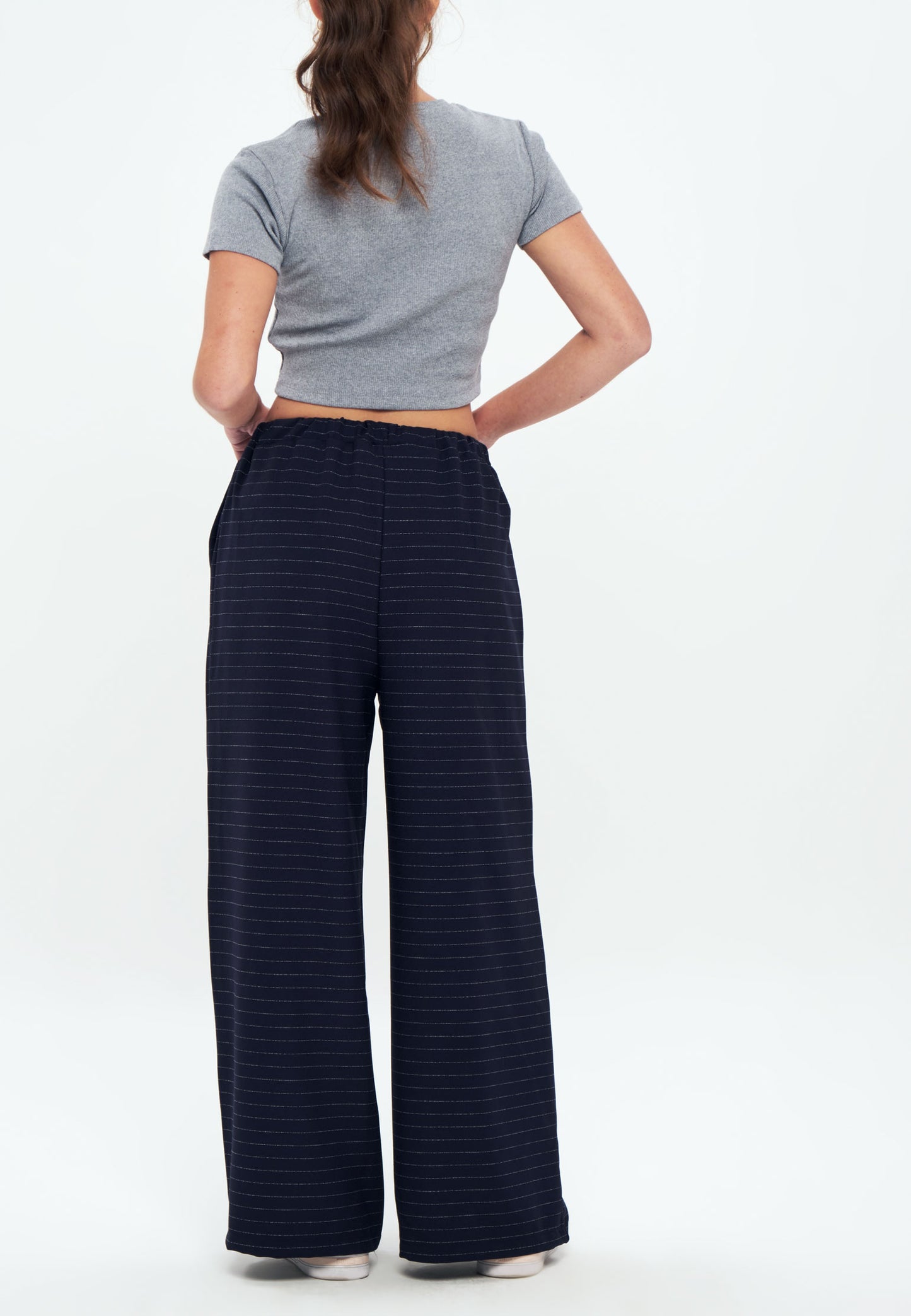 Striped Trousers - Tracksuit bottoms - Navy blue