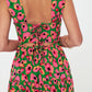 Printed Tie Back Long Dress - Day dress - pink poppy