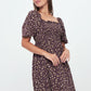 Herita Printed Smock Dress brown