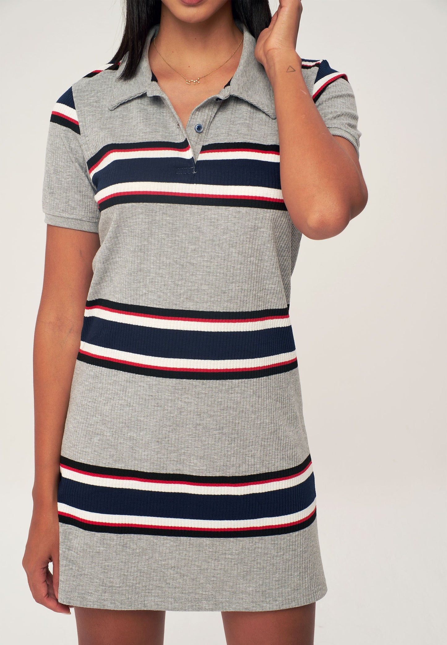 Herita Multi Striped Polo Dress