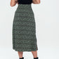 Herita Printed Long Slit Skirt Mix Color