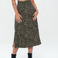 Printed Long Slit Skirt - Green