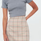 Herita Mini Skirt Beige check