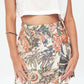 SKORT - Printed Wrap Skirt Short - beige floral