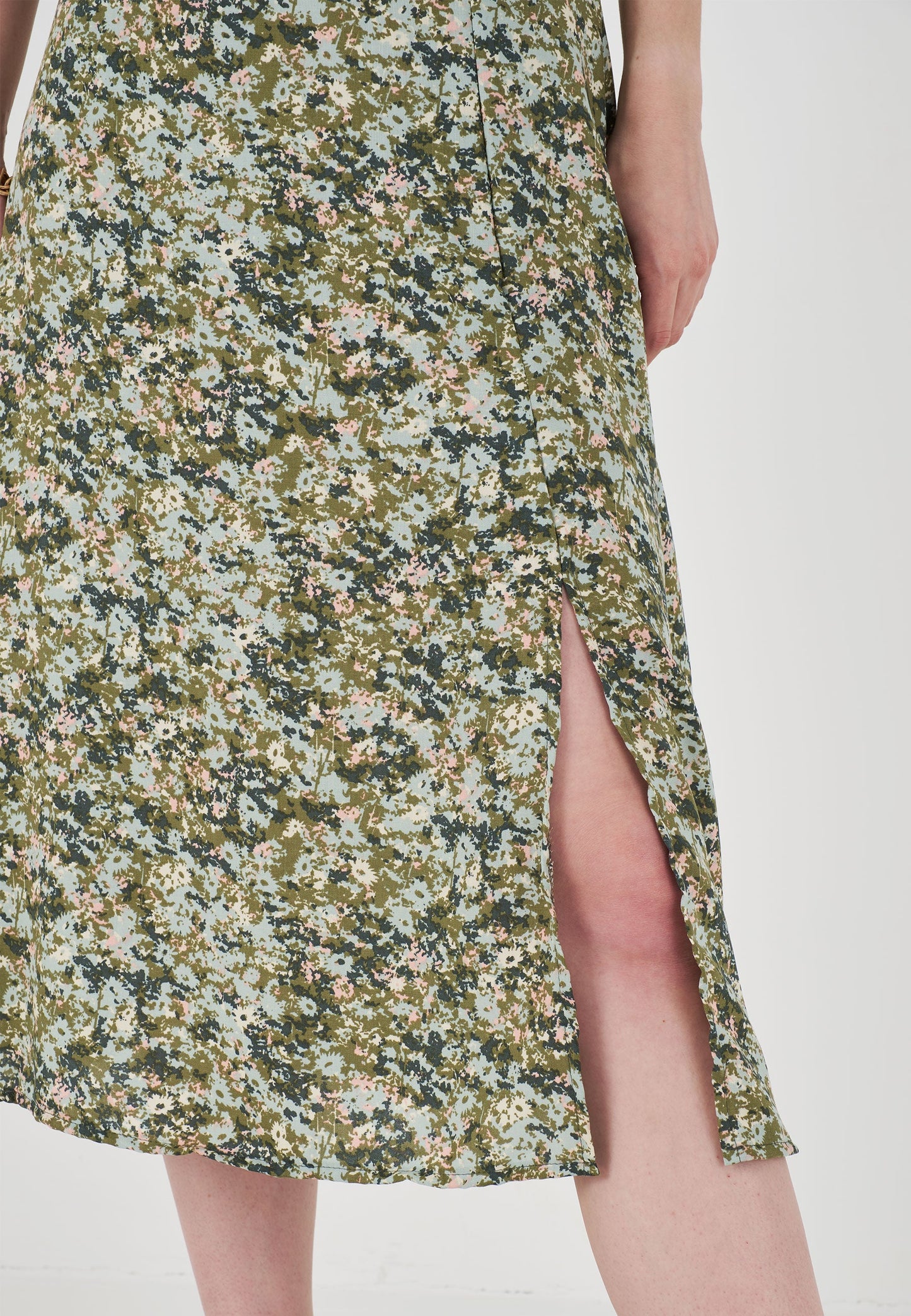 Green Patterned Skirt