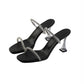 Women's Two-Band Waterway Stone Heeled Slipper Shoes