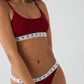 Herita Cotton Padded Bustier Bra Panty Set Maroon