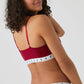 Herita Cotton Padded Bustier Bra Panty Set Maroon